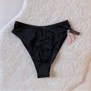 NWT Victoria Secret High wasted black bikini bottoms